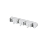 4-Slot Wall Mount Mop Broom Holder Rack